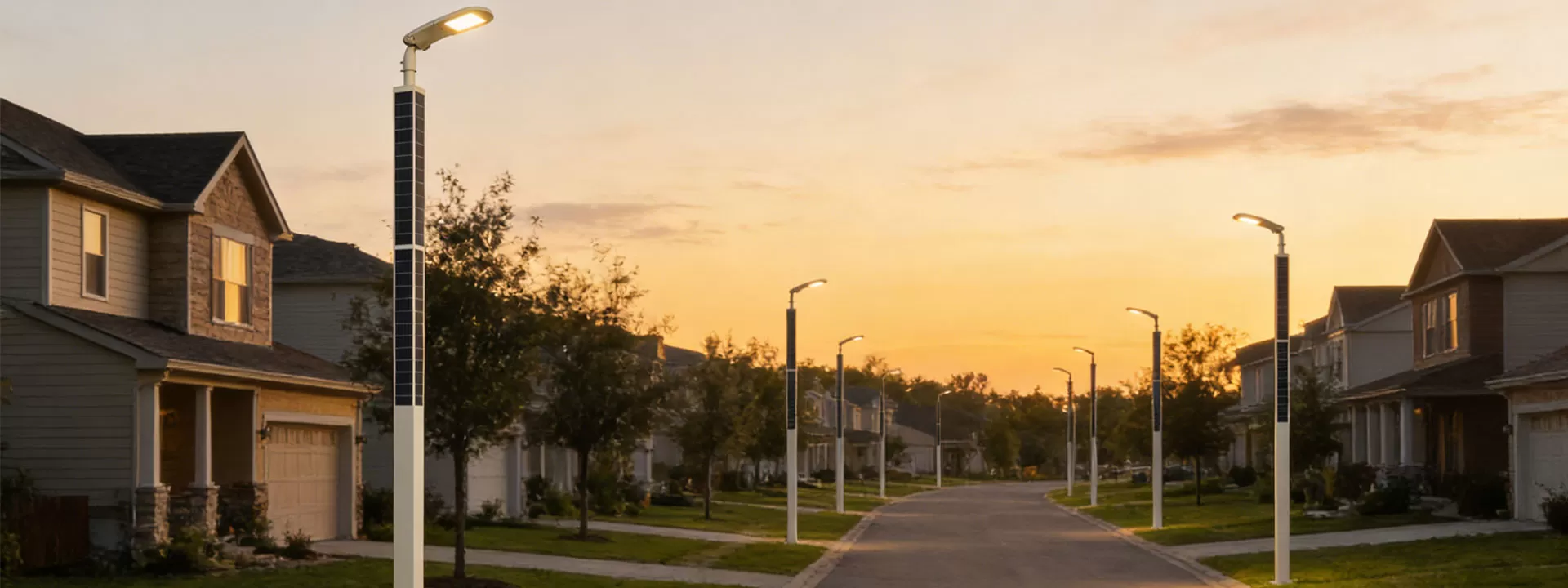 Product Applications of Square Solar Pole Light